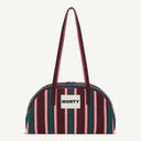 Arc Organic Cotton bag in Damson & Regatta, front view
