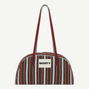 Arc Organic Cotton bag in Tobacco & Diamond, front view