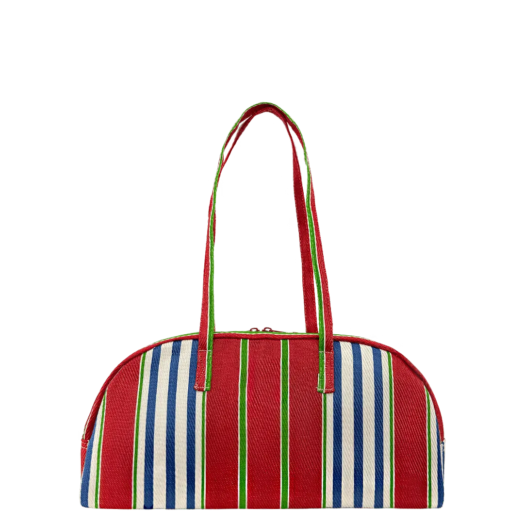 Arc Shoulder Bag - Sangria & Cobalt