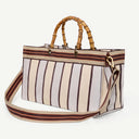 Beam Recycled Nylon bag in Buttermilk & Coconut, back view
