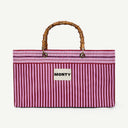 Beam Recycled Nylon bag in Oxblood & Petal, front view