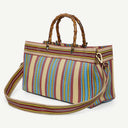 Beam Recycled Nylon bag in Parchment & Brick, back view