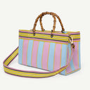 Beam Recycled Nylon bag in Sorbet & Sea, back view