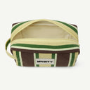 Cosmetic Organic Cotton bag in Butter Yellow & Espresso, inside view