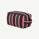 Cosmetic Organic Cotton bag in Damson & Regatta, back view