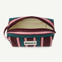 Cosmetic Organic Cotton bag in Damson & Regatta, inside view