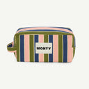 Cosmetic Organic Cotton bag in Earth & Nectar, front view