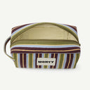 Cosmetic Organic Cotton bag in Fig & Sage, inside view