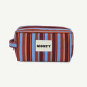 Cosmetic Organic Cotton bag in Sienna & Haze, front view