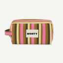 Cosmetic Organic Cotton bag in Soft Pear & Posy, front view