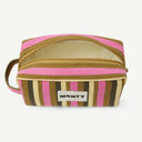 Cosmetic Organic Cotton bag in Soft Pear & Posy, inside view