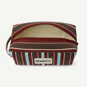 Cosmetic Organic Cotton bag in Tobacco & Diamond, inside view