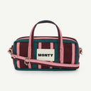 Dinky Organic Cotton bag in Damson & Regatta, front view