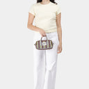 Dinky Organic Cotton bag in Fig & Sage, model shot 2