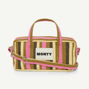 Dinky Organic Cotton bag in Soft Pear & Posy, front view