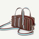 Dinky Organic Cotton bag in Tobacco & Diamond, back view