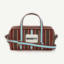 Dinky Organic Cotton bag in Tobacco & Diamond, front view