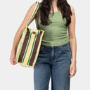 Large Organic Cotton - Butter Yellow & Espresso