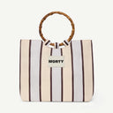 Halo Recycled Nylon bag in Buttermilk & Coconut, front view