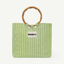 Halo Recycled Nylon bag in Mojito & Palm, front view