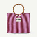 Halo Recycled Nylon bag in Oxblood & Petal, front view