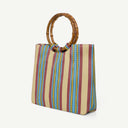 Halo Recycled Nylon bag in Parchment & Brick, back view