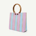 Halo Recycled Nylon bag in Sorbet & Sea, back view