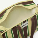Large Organic Cotton bag in Butter Yellow & Espresso, inside view
