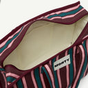 Large Organic Cotton bag in Damson & Regatta, inside view