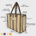 Large Organic Cotton - Plum & Custard