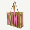 Large Organic Cotton bag in Soft Pear & Posy, back view