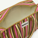 Large Organic Cotton bag in Soft Pear & Posy, inside view
