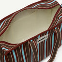Large Organic Cotton bag in Tobacco & Diamond, inside view