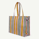 Large Recycled Nylon bag in Floss & Papaya, back view