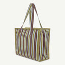 Medium Organic Cotton bag in Fig & Sage, back view