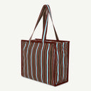 Medium Organic Cotton bag in Tobacco & Diamond, back view