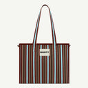 Medium Organic Cotton bag in Tobacco & Diamond, front view