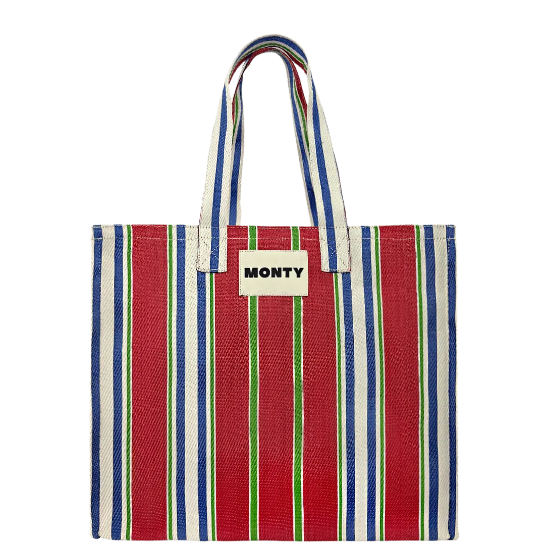 Medium Shoulder Bag - Sangria & Cobalt