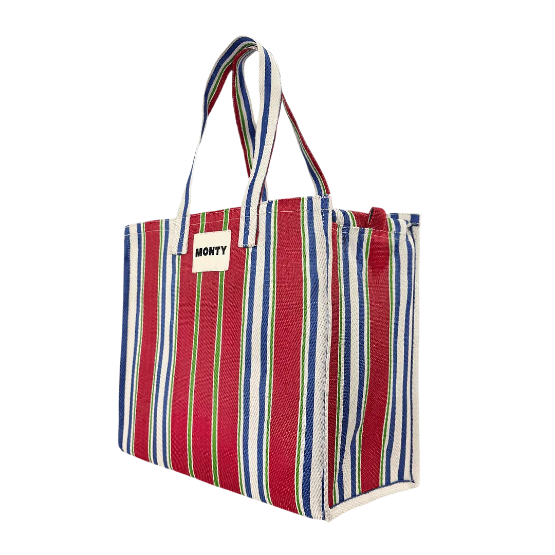 Medium Shoulder Bag - Sangria & Cobalt