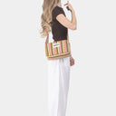 Nodo Organic Cotton bag in Soft Pear & Posy, model shot 2