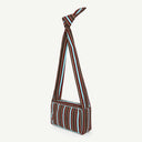 Nodo Organic Cotton bag in Tobacco & Diamond, back view