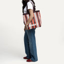 Shopper Recycled Nylon - Crimson & Cocoa