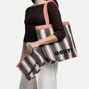 Shopper & Pouch Recycled Nylon Set - Peach Frost & Khaki